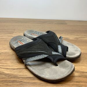 MERRELL Terran Post II Memory Foam Toe Loop Thong Sport Sandals Black Size 8